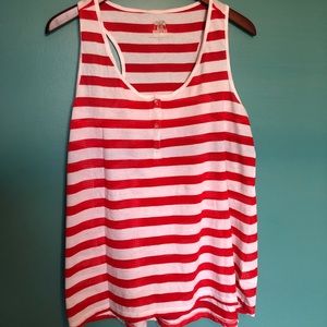 Route 66 red and white striped tank top
